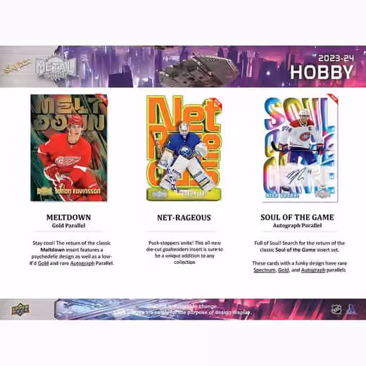 2023/24 Upper Deck Skybox Metal Universe Hockey NHL Hobby Box view 4