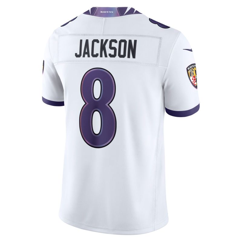 Lamar Jackson #8 Baltimore Ravens 2026 Stitched Limited NFL Jersey White view 3