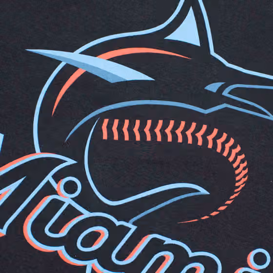 Miami Marlins Crest Logo Fanatics MLB Hoodie Black view 3