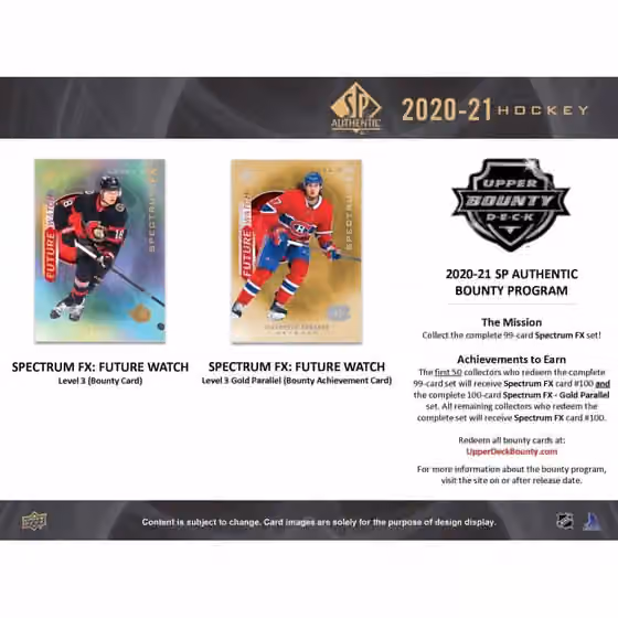 2020/21 Upper Deck SP Authentic NHL Hockey Hobby Box view 4