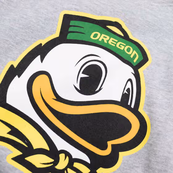 Oregon Ducks Primary Logo NCAA Hoodie Grey view 3