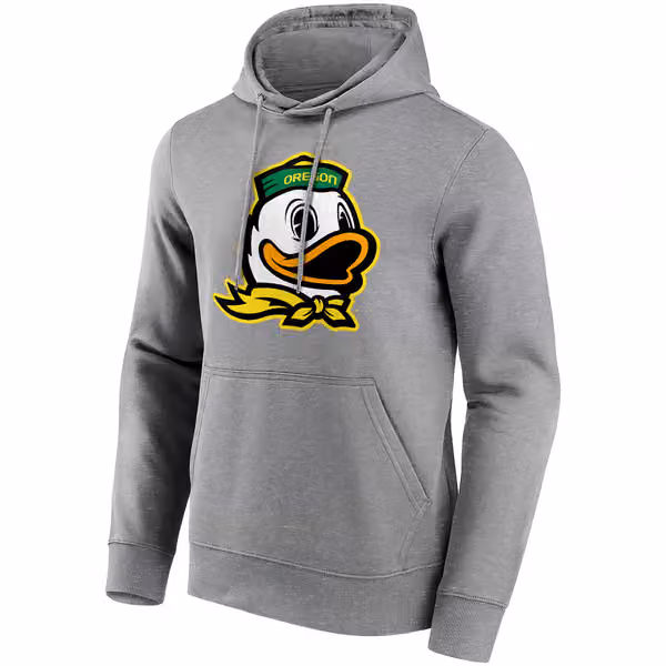 Oregon Ducks Primary Logo NCAA Hoodie Grey view 1