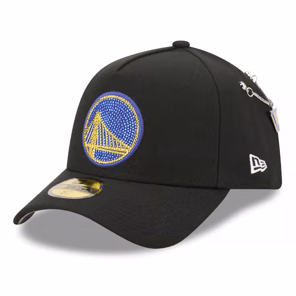 Golden State Warriors 2026 NBA Draft On-Stage Crystal 59FORTY A-Frame Fitted Cap Black product photo