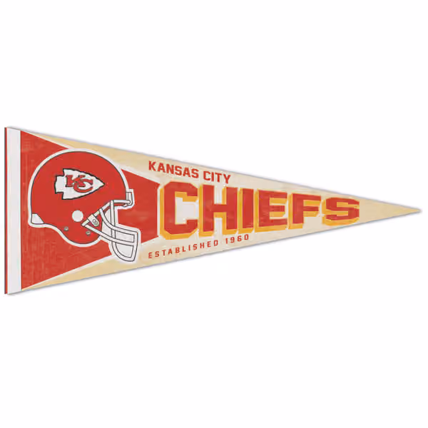 Kansas City Chiefs Premium Throwback NFL Pennant view 1