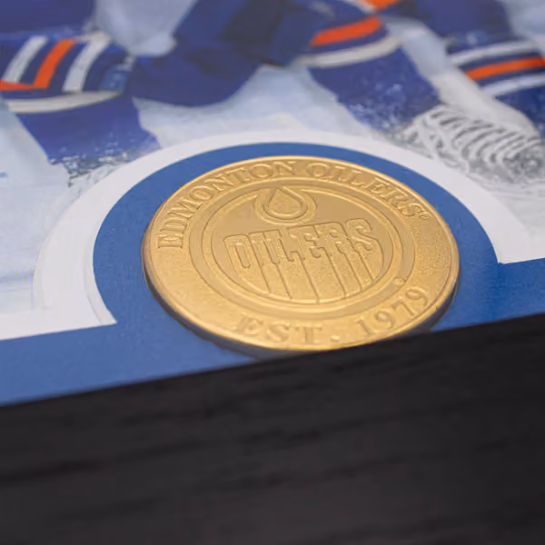 Leon Draisaitl Edmonton Oilers 1000 Points Bronze Coin NHL Photo Frame view 2