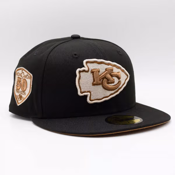 Kansas City Chiefs 50th Anniversary New Era 59FIFTY Fitted NFL Cap Black product photo