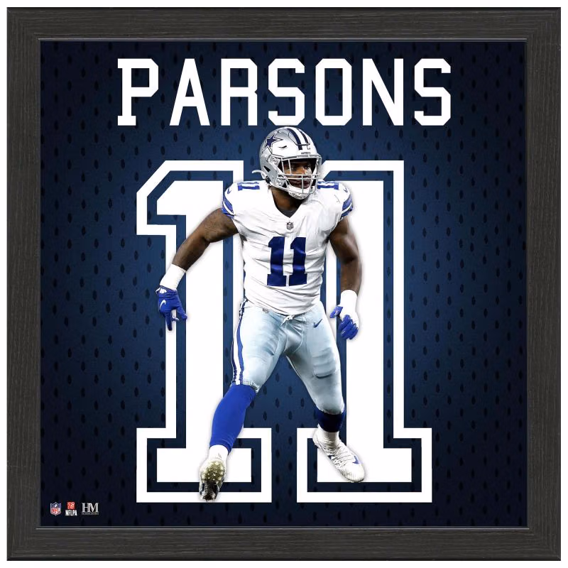 Micah Parsons #11 Dallas Cowboys Jersey Framed NFL Photo view 1