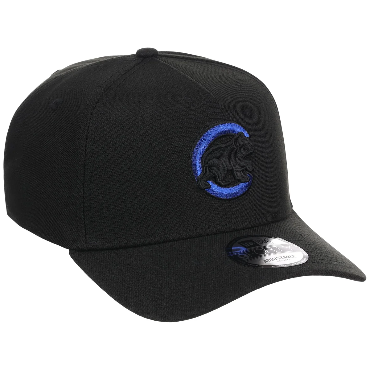 Chicago Cubs MLB Black x Royal FASHION CORE New Era 9FORTY A-Frame front view