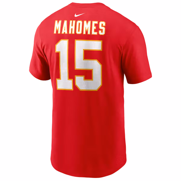 Patrick Mahomes #15 Kansas City Chiefs Nike Player NFL T-Shirt Red view 3