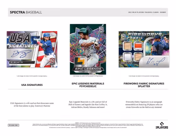 2021 Panini Spectra Baseball Hobby Box view 4