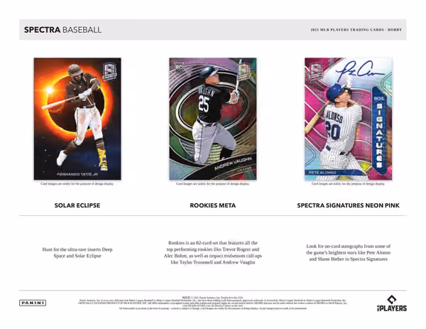 2021 Panini Spectra Baseball Hobby Box view 3