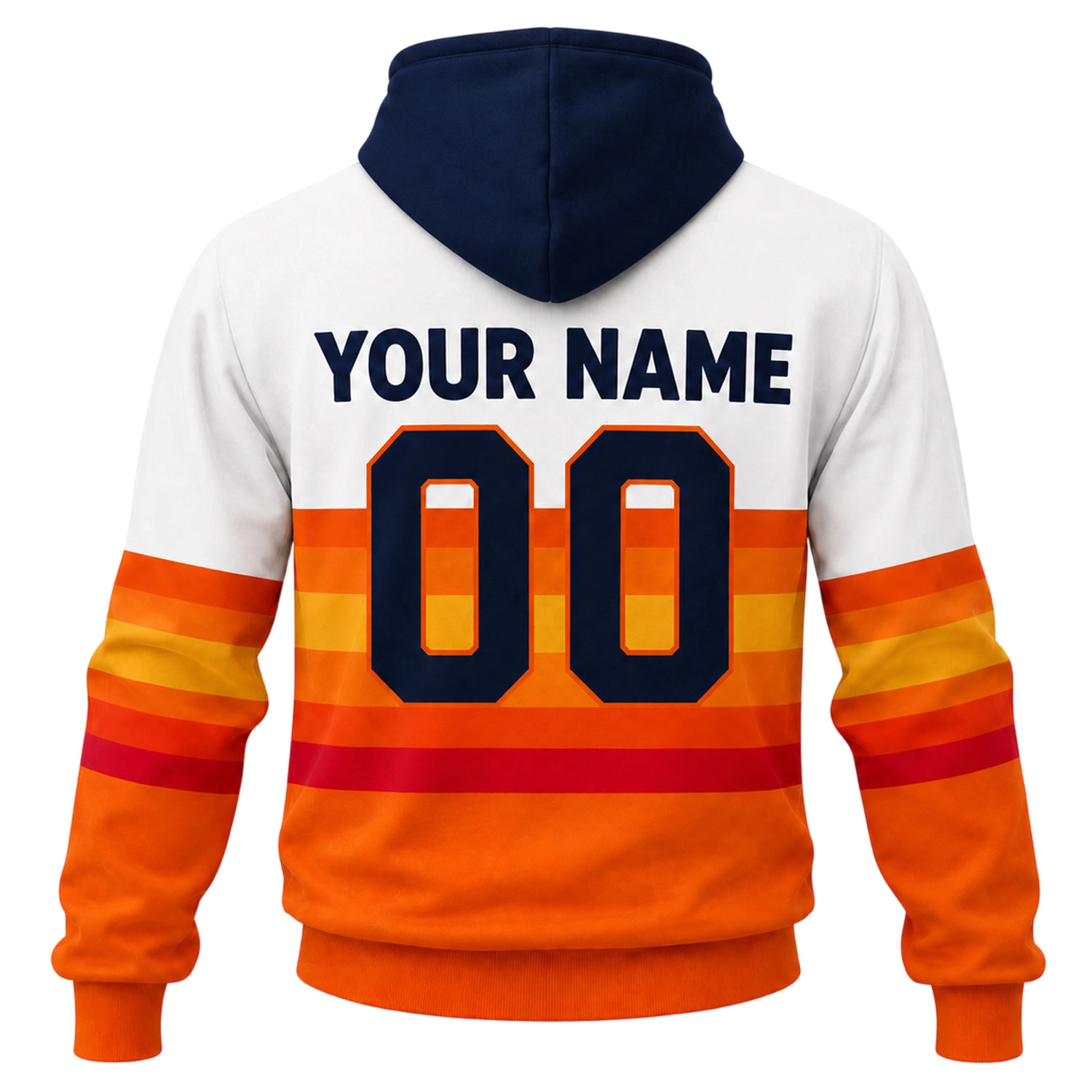 Astros Fan Hoodie Custom Exclusive Retro Stripe Design