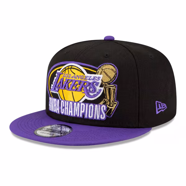 Los Angeles Lakers 2020 NBA Champs New Era 9FIFTY Snapback NBA Cap Black/Purple product photo