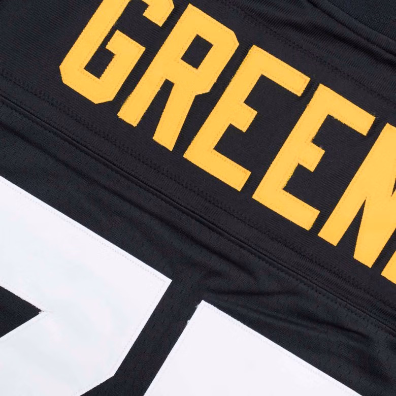 'Mean Joe' Greene #75 Pittsburgh Steelers 1976 Legacy Throwback NFL Jersey Black view 4