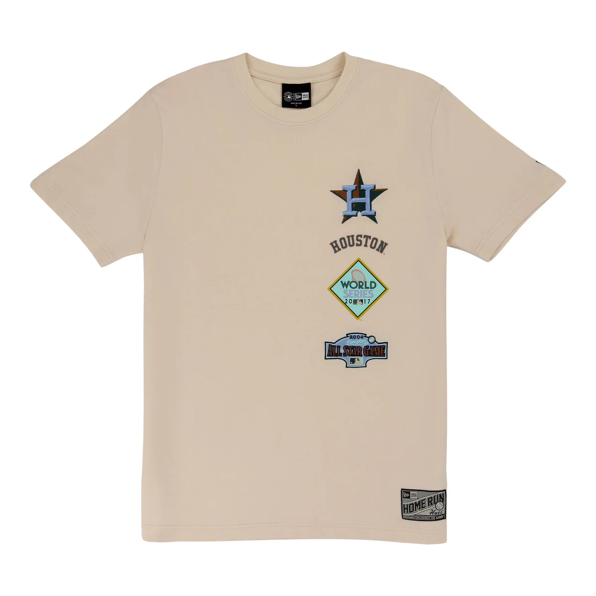 Houston Astros Spring Color Collection New Era Stacked Tee front view
