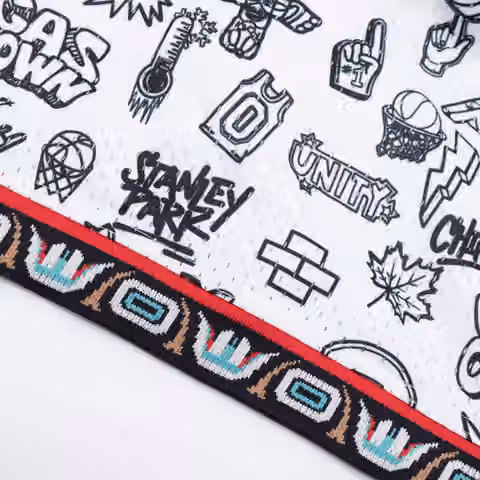 Vancouver Grizzlies Doodle Mitchell & Ness Swingman NBA Shorts view 4