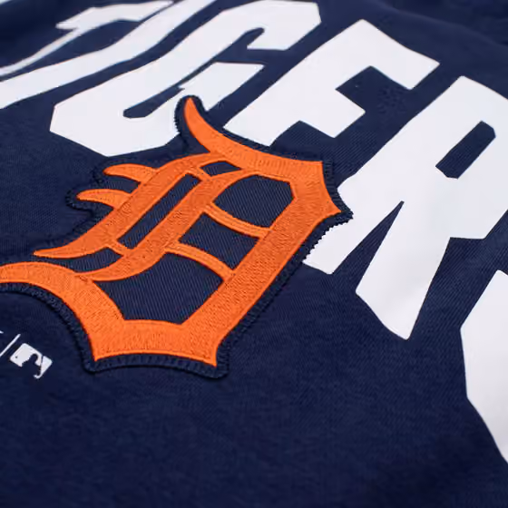 Detroit Tigers Club Fleece MLB Pullover Crew Navy view 3