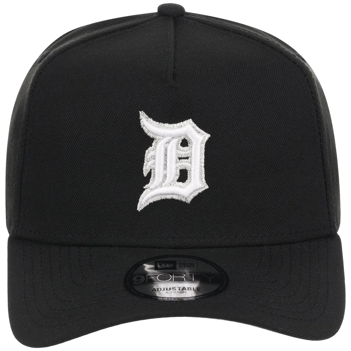 Detroit Tigers MLB Black x White FASHION CORE New Era 9FORTY A-Frame detail view