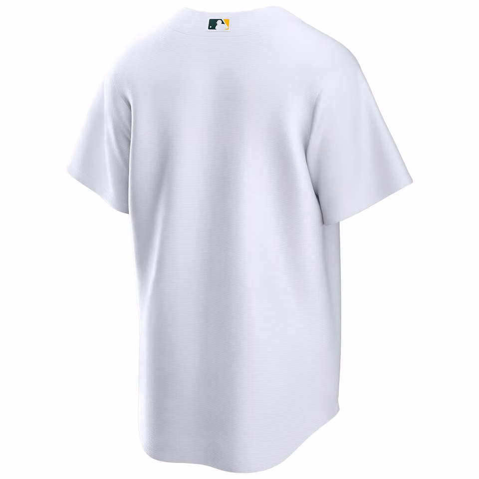Athletics Nike Replica MLB Home Jersey White view 2
