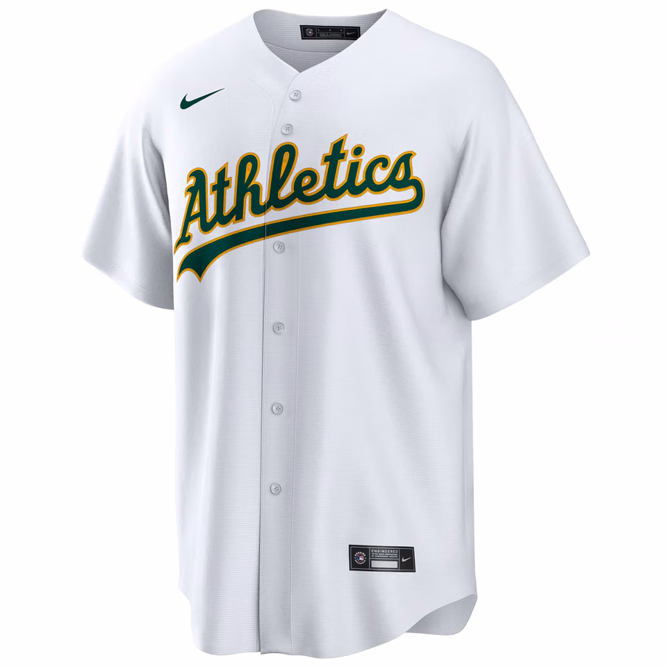 Athletics Nike Replica MLB Home Jersey White view 1