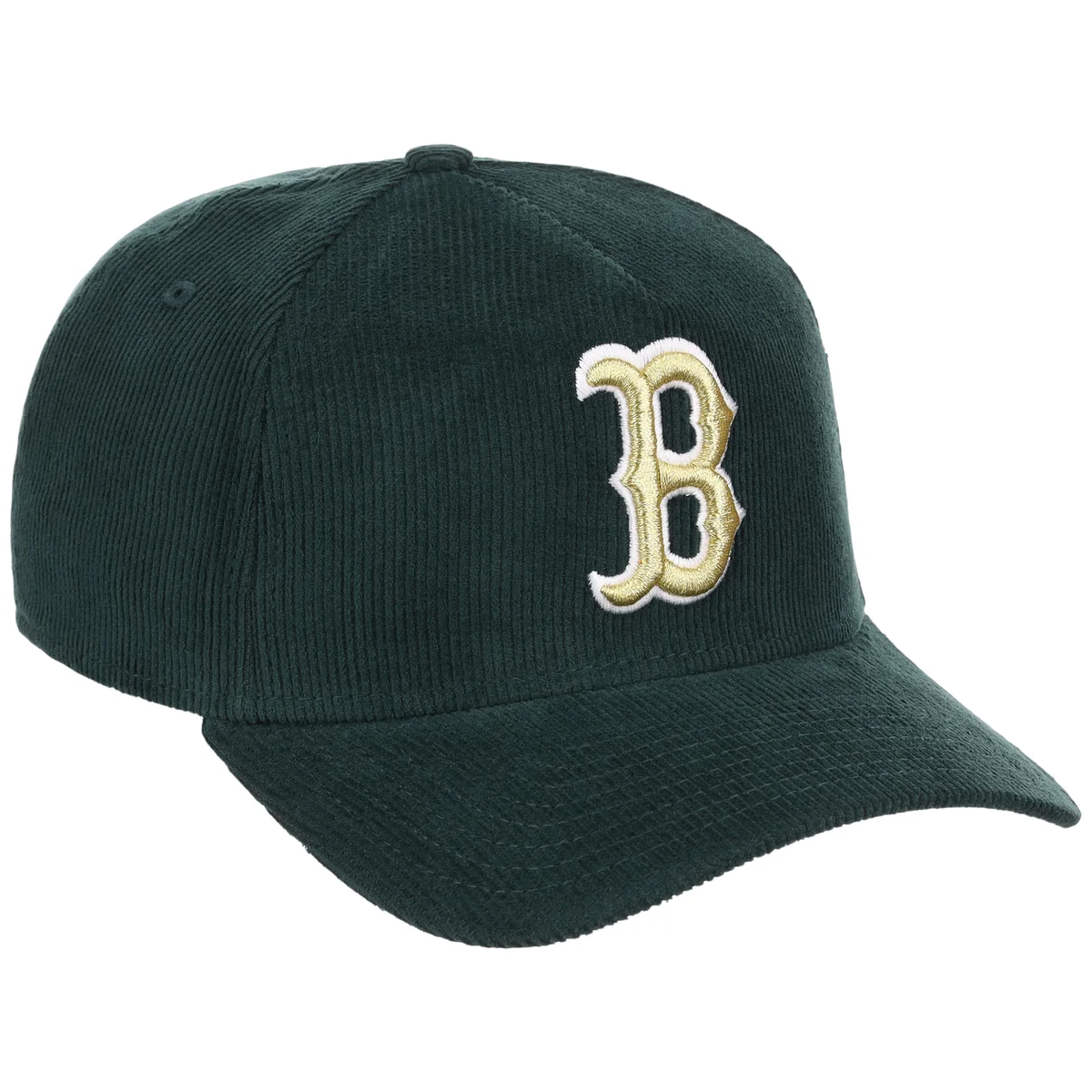 Boston Red Sox MLB Dark Green Cord FASHION CORE New Era 9FORTY A-Frame front view