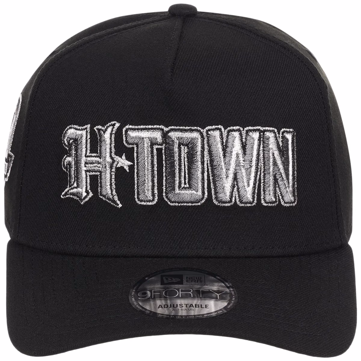 Houston Texans 'H-Town' (Black/Black) Houston Crown the City New Era 9FORTY A-Frame detail view