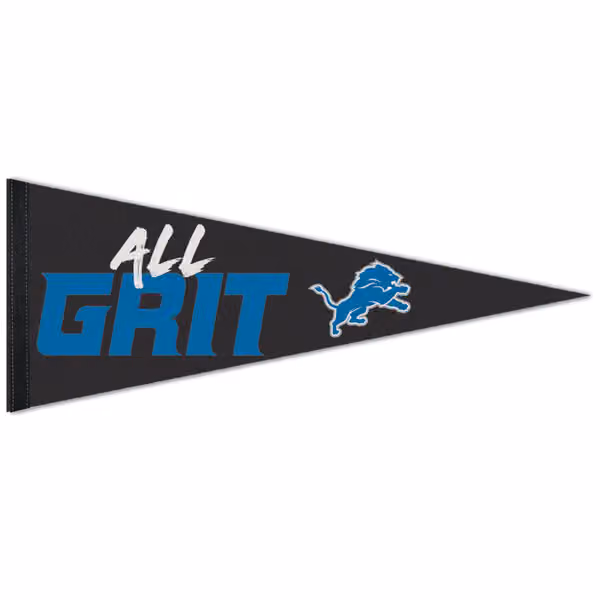 Detroit Lions All Grit Premium NFL Pennant view 1