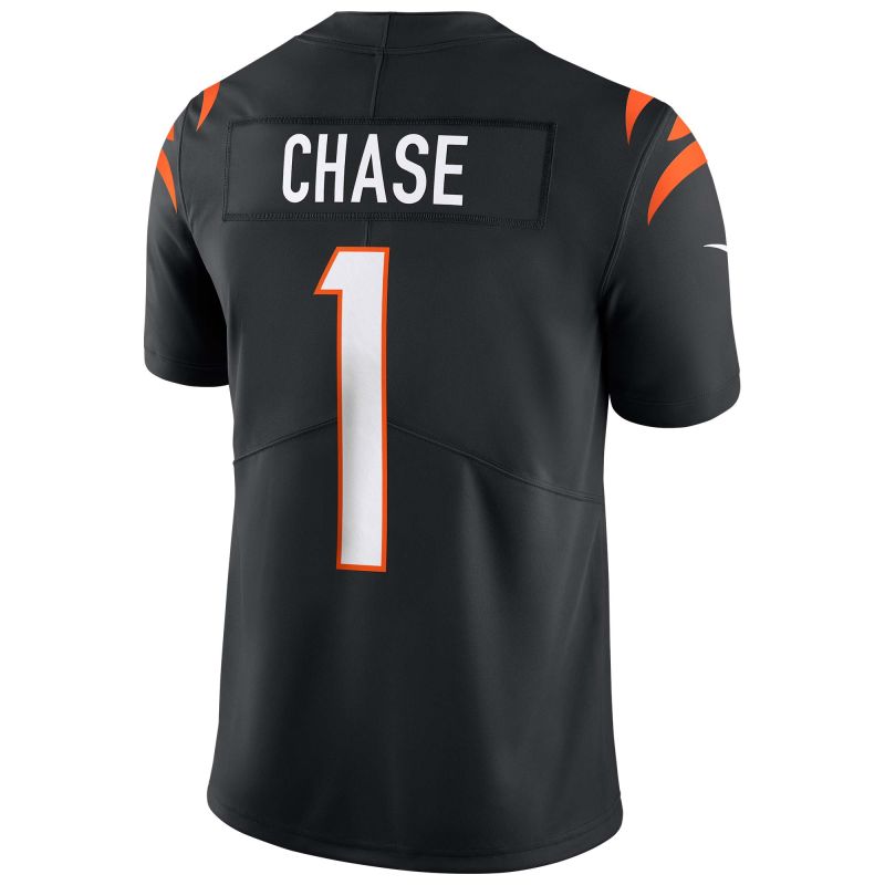 Ja'Marr Chase #1 Cincinnati Bengals Nike Vapor Untouchable Limited NFL Jersey Black view 3