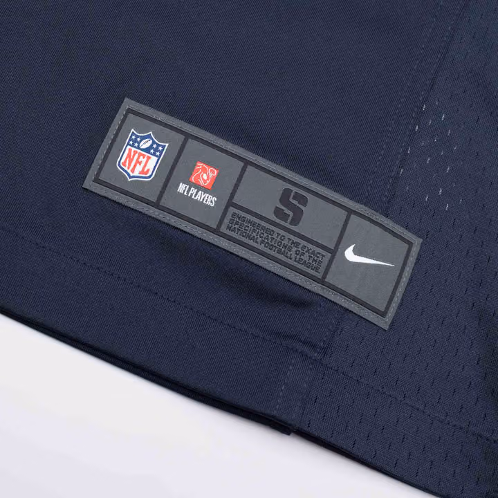 Justin Fields #1 Chicago Bears Nike Game NFL Football Jersey Navy view 6