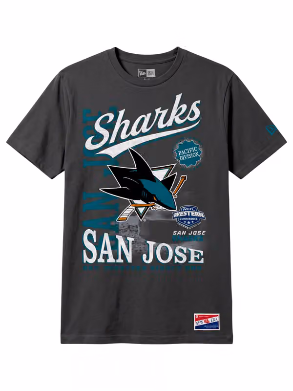 San Jose Sharks Division Oversized NHL T-Shirt Charcoal view 1