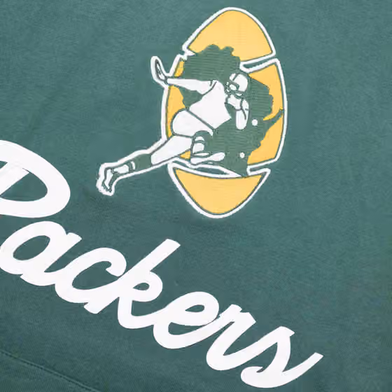 Green Bay Packers Mitchell & Ness Cut Sleeves Fleece Short Sleeve NFL Hoodie view 3