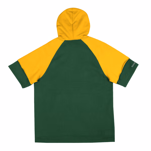 Green Bay Packers Mitchell & Ness Cut Sleeves Fleece Short Sleeve NFL Hoodie view 2
