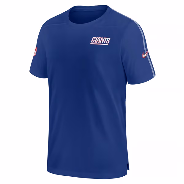 New York Giants 2024 NFL Sideline Nike Dri-FIT Coach UV Top Blue view 2