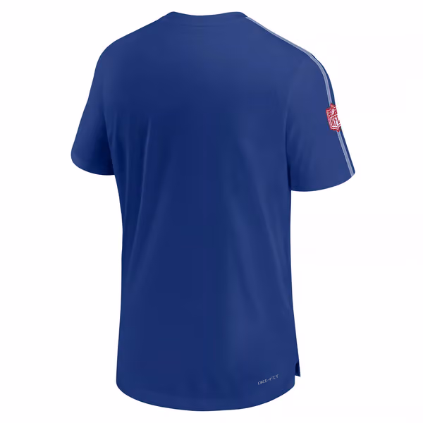 New York Giants 2024 NFL Sideline Nike Dri-FIT Coach UV Top Blue view 3