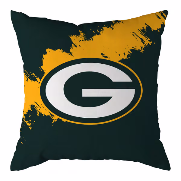 Green Bay Packers Brush NFL Cushion view 1