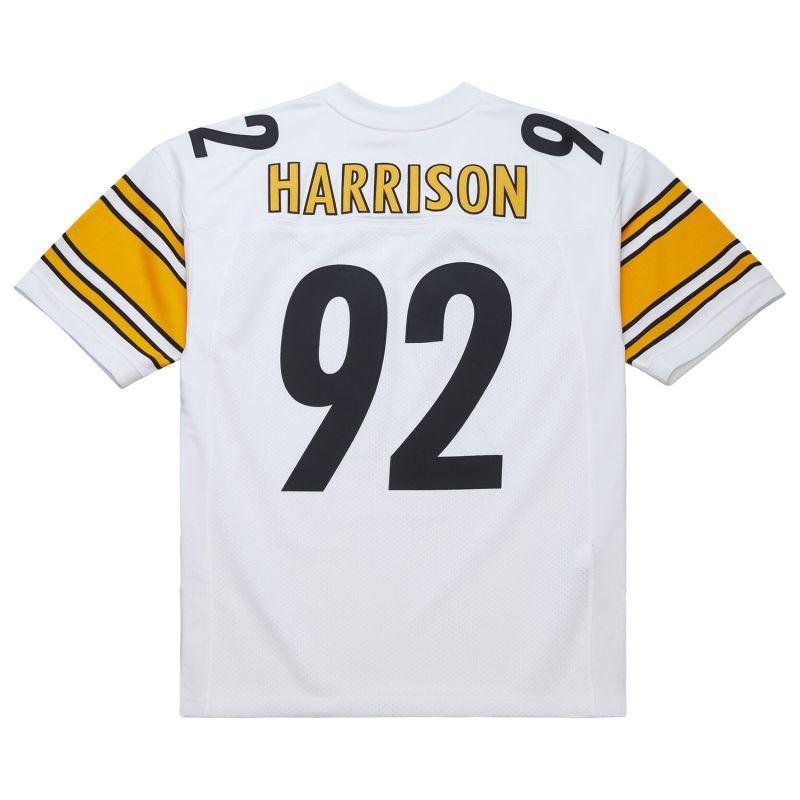 James Harrison #92 Pittsburgh Steelers 2005 Authentic Throwback NFL Jersey White view 2