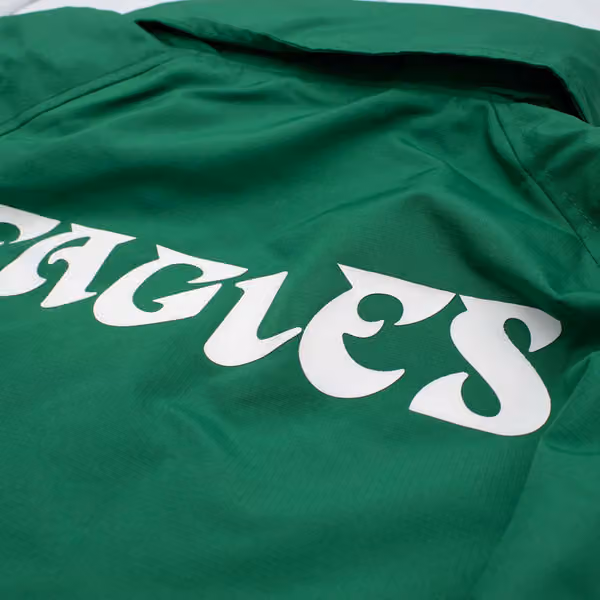 Philadelphia Eagles NFL Quarter Zip Windbreaker Jacket Green view 8