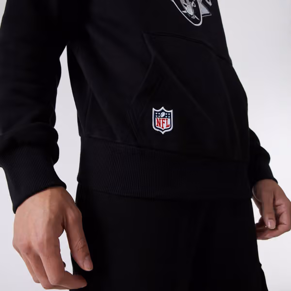 Las Vegas Raiders Established New Era NFL Hoodie Black view 3