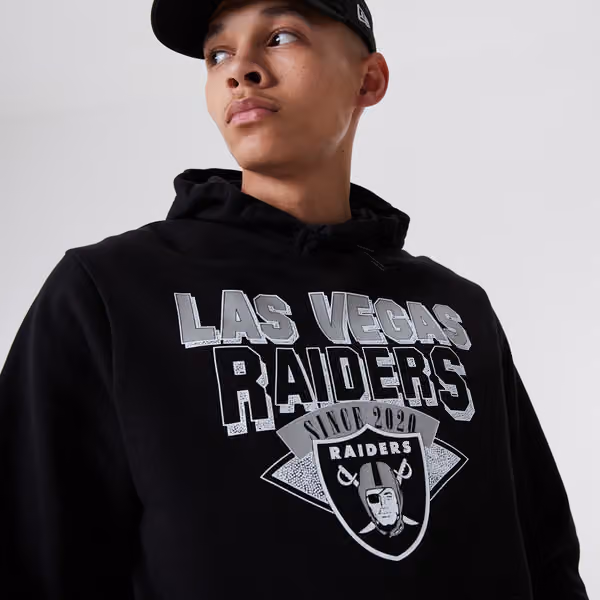 Las Vegas Raiders Established New Era NFL Hoodie Black view 5