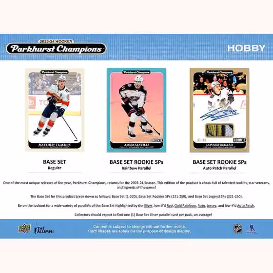 2023/24 Upper Deck Parkhurst Champions Hockey NHL Hobby Box view 3