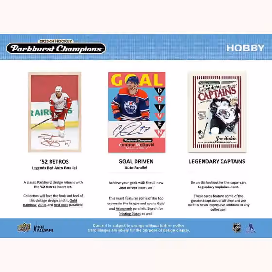 2023/24 Upper Deck Parkhurst Champions Hockey NHL Hobby Box view 4