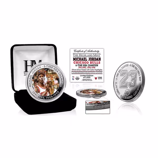 Michael Jordan 6-Time NBA Champion Commemorative Coin view 1