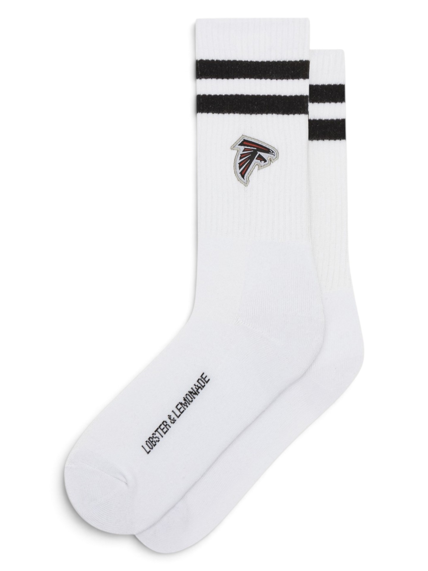 Atlanta Falcons L&L '90 Classics NFL Crew Socks White view 1