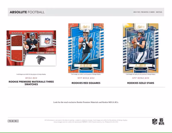 2023 Panini Absolute Football NFL Mega Box view 2