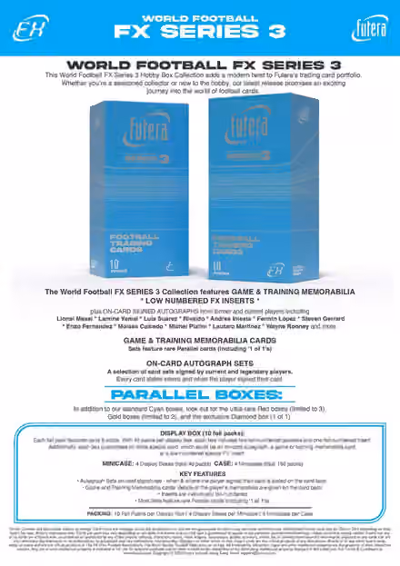 2026 Futera FX World Fußball Series 3 Hobby Box view 2