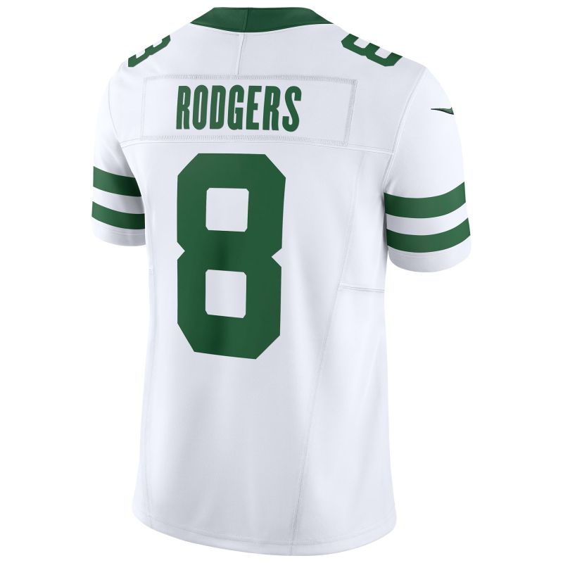 Aaron Rodgers #8 New York Jets Nike Vapor F.U.S.E. Limited NFL Jersey White view 3