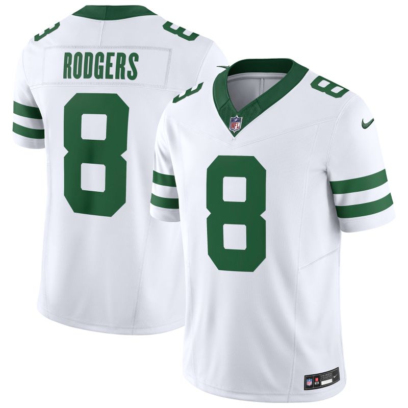 Aaron Rodgers #8 New York Jets Nike Vapor F.U.S.E. Limited NFL Jersey White view 1