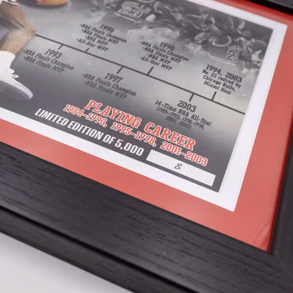 Michael Jordan Chicago Bulls Playing Career Bronze Coin Framed NBA Photo view 3
