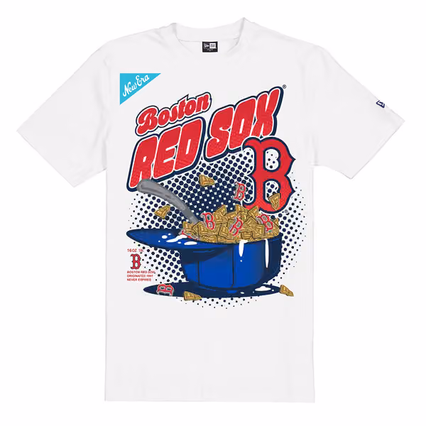Boston Red Sox Cereal Bowl Oversized MLB T-Shirt White view 1