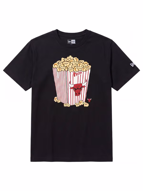 Chicago Bulls Popcorn Oversized MLB T-Shirt Black view 1